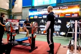 Козак М. жим 130 кг. Кубок світу 2015 GPA-IPO and GPA-D