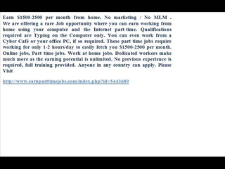 earn part time