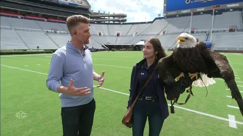 The Origin of Auburns WAR EAGLE chant + Martys close encounter , Sports