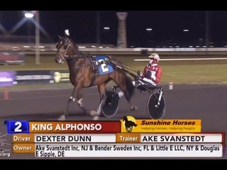 4 year old King Alphonso & Dexter Dunn/Svanstedt Stable wins in ,3 (,2) at The Meadowlands.