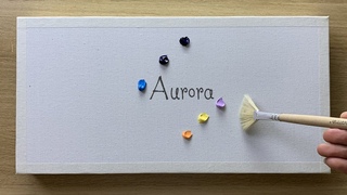 Daily challenge #183 / Acrylic / Aurora Painting