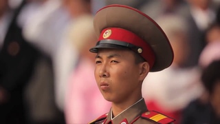 i put the majima construction anthem over north koreans marching