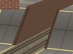 Trench T2 brick cut end 45