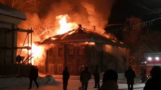 Пожар в Каргополе.  г.
