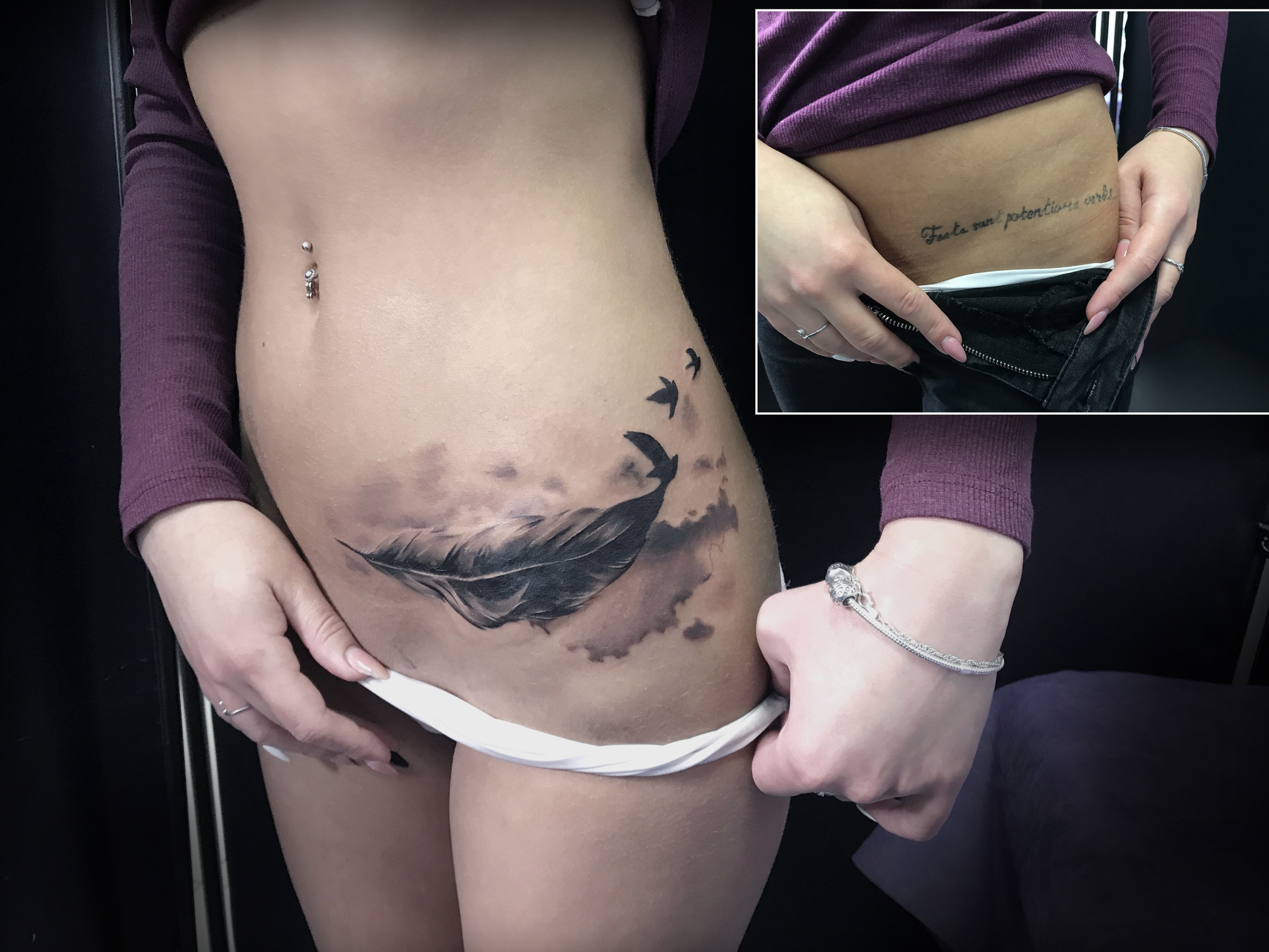 Тату со шрамом винишко