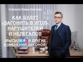 КАК БУДУТ ЗАГОНЯТЬ В УГОЛ НАРУШИТЕЛЕЙ И НЕЛЕГАЛОВ (ВЫСЫЛКА  - И ДРУГИЕ ИЗМЕНЕНИЯ ЗАКОНОВ)