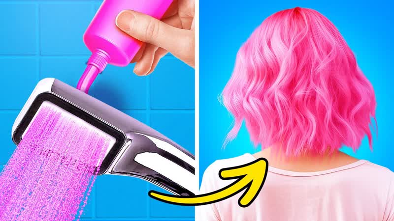 Colorful Hair Hacks For Girls, , DIY Beauty Tricks And Smart Girly