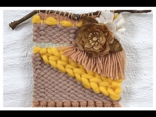 Prima DT project-July PPP challenge Fiber arts woven wall hanging