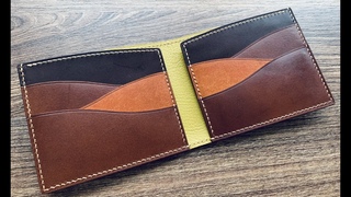 ENG SUB. Figured bifold wallet + PDF pattern. Фигурный кошелек бифолд + PDF выкройка.